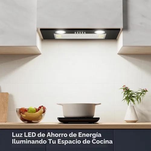 Vista 4 de CIARRA Campana de Ventilación Integrada de 20 Pulgadas 650 CFM Campana de Ventilación para Estufa de Cocina con Luz LED, Ventilador de Escape de 3