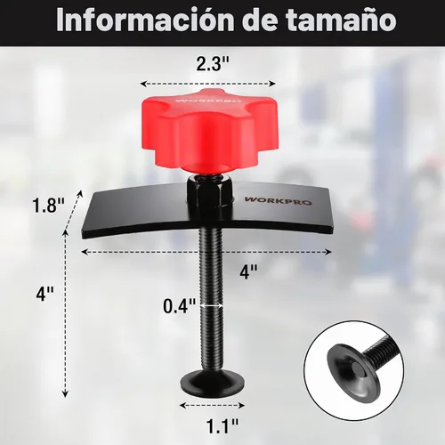 Vista 3 de WORKPRO Herramienta de compresión de pinza de freno, herramienta esparcidora de compresor de pistón