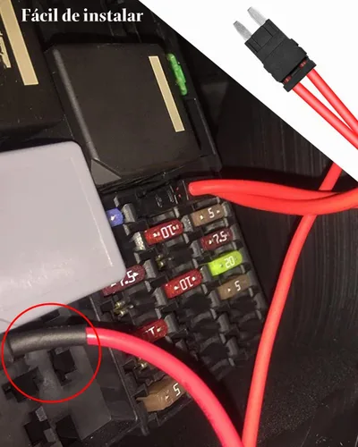 Vista 6 de Portafusibles para Automóvil, 32V 20 Amp 16 AWG, Cable de Alambre Rojo para Probar y Conectar Circuitos Automotrices, Compatible con Paneles