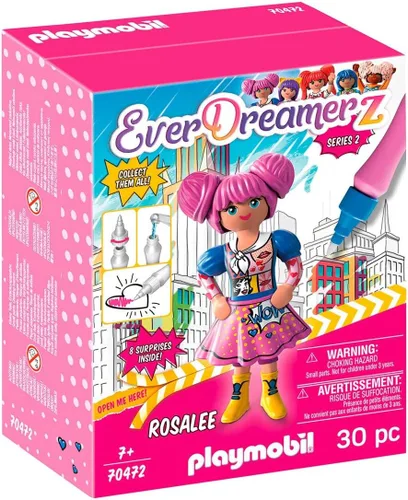 Vista 10 de Playmobil EverDreamerz Comic World Clare con dije de avión de papel y 7 sorpresas