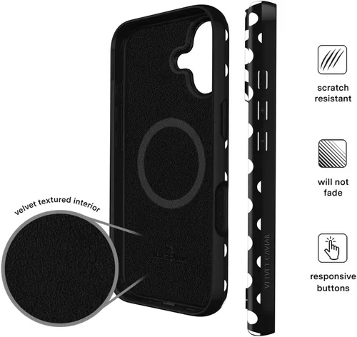 Vista 605 de VELVET CAVIAR Funda para iPhone 15, compatible con MagSafe, probada contra caídas de 10 pies, fundas protectoras de diseño, leopardo color rosa