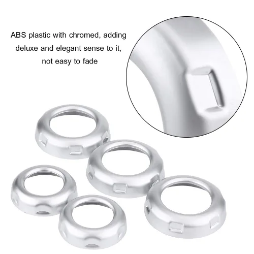 Vista 5 de Acouto 5 Uds. Cubierta de anillo para interruptor de aire acondicionado lateral interior para Discovery 4 LR4 2009-2016 para deporte 2010-2013