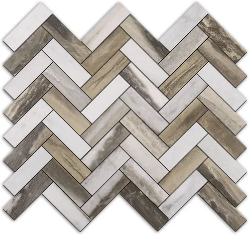 Vista 12 de STICKGOO 10 láminas para salpicaderos de azulejos para despegar y pegar, azulejos de salpicadero de PVC, azulejos de pared autoadhesivos en espiga