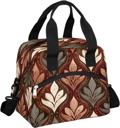 Vista 15 de Pardick Bolsa de almuerzo aislada con diseño de galaxia colorida para mujeres y hombres y adultos, con purpurina, grande, hielera, térmica A01