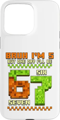 Vista 31 de Bruh I'm 5 But One-Day I'll Be 67 Retro 5th Birthday Kids Case for iPhone 17