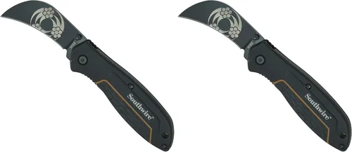 Vista 9 de Southwire Cuchillo plegable Hawkbill - Hoja curvada para cortes de tracción y empalme - Cuerpo de metal resistente - Acero inoxidable - Mango