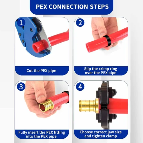 Vista 6 de 3/4 PEX B F1807 a 3/4 NPT Adaptador de codo roscado macho de latón LI-APXME3434 (10 unidades)