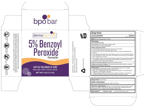 Vista 4 de Dermaharmony Barra limpiadora de peróxido de benzoilo al 5% para el acné (4 oz)