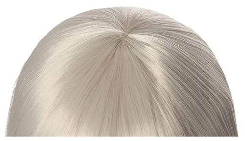 Vista 4 de LCNING Kirari Momobami Peluca Kakegurui Cosplay Trenzas Cortas Gris