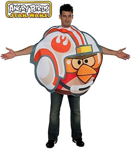 Vista 2 de Rubie's Costume Co - Disfraz de Angry Birds Star Wars Luke Fighter Pilot Angry Bird para hombre