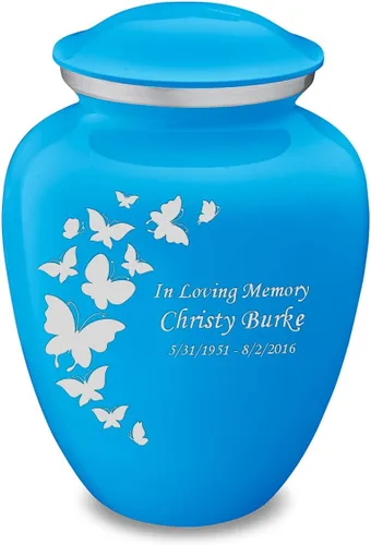 Vista 24 de Geturns Embrace Urnas de Cremación de Mariposa Personalizadas para Adultos para Cenizas Humanas I Urna Funeraria Grande Negra para Mujeres y Hombres