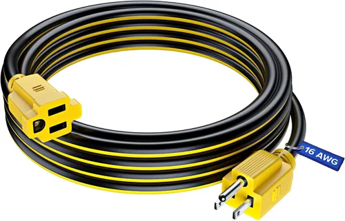 Vista 25 de Maximm Cable de extensión negro y azul de 10 pies, SJTW de 16 AWG