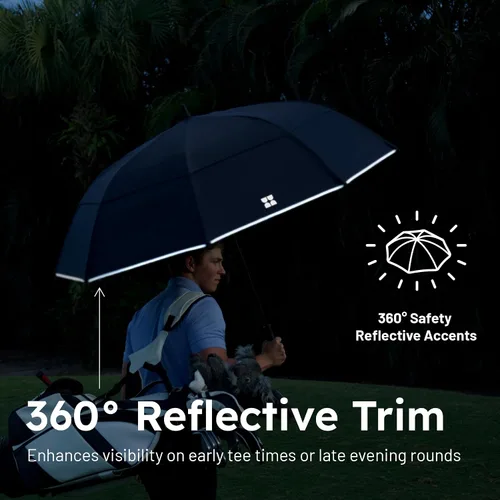 Vista 5 de Paraguas Weatherman - Paraguas de golf - Paraguas deportivo resistente al viento hasta 55 MPH - Disponible en 2 tamaños y 5