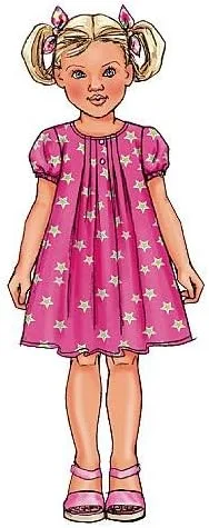 Vista 4 de BUTTERICK PATTERNS B4176 Camisa, vestido, pantalones cortos y pantalones para niñas/niñas, talla 2-3-4-5