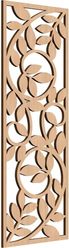 Vista 129 de 9 3/8"W x 24 3/8"H x 1/4"T Utica Decorativo Fretwork Madera Paneles de Pared, Abedul