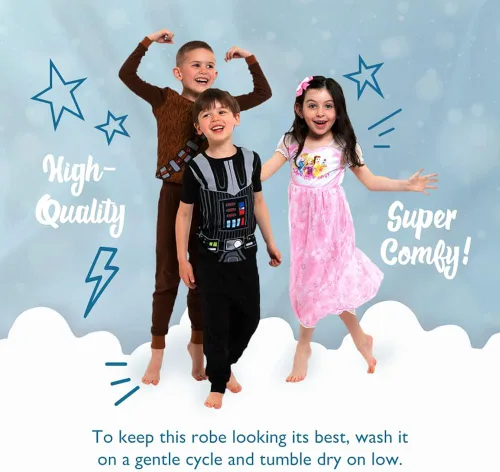Vista 6 de Disney Frozen para niñas Princesa Bata de baño Minnie Mouse