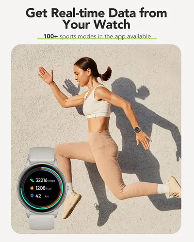 Vista 6 de AGPTEK Reloj inteligente para mujer (respuesta/hacer llamadas) - Reloj inteligente para teléfonos Android iOS con monitor de frecuencia cardíaca