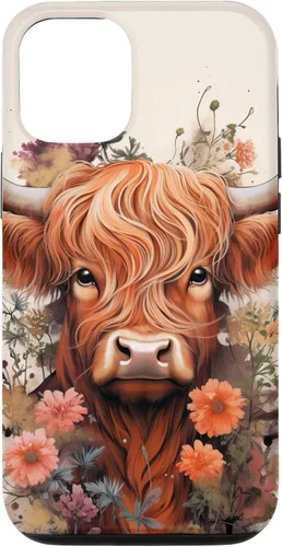 Vista 28 de Highland Cow Flowers Case for iPhone 17