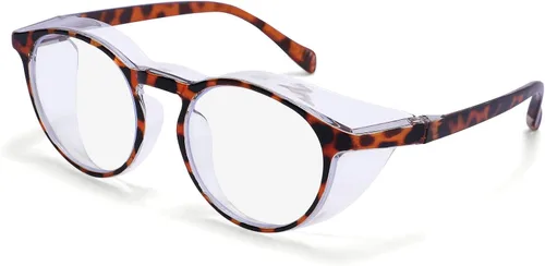 Vista 23 de Gafas de seguridad anti niebla para mujeres y hombres, TR90, lentes de bloqueo de luz azul, transparentes, antiarañazos, protección UV, marco