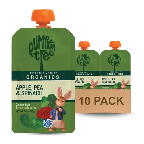 Vista 19 de Pumpkin Tree Peter Rabbit Organics, aperitivo de fruta 100% puro orgánico de manzana y uva, 4 onzas (Paquete de 10)