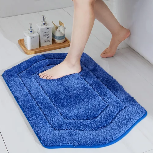 Vista 45 de COSY HOMEER Alfombras de Baño Extra Gruesas para Baño - Juegos de Alfombras Antideslizantes de Lino de Baño Suave Felpa 100% Poliéster Fuerte Sala