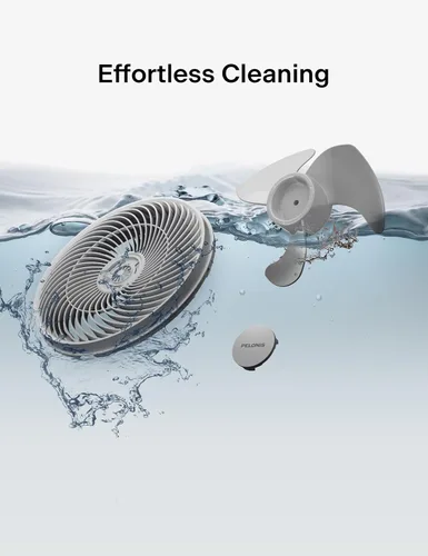 Vista 8 de PELONIS Ventilador oscilante de pared para interiores de 12 pulgadas con Gris