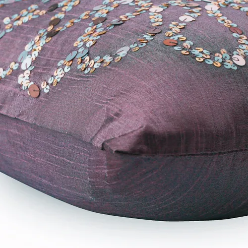 Vista 2 de The HomeCentric Funda de almohada personalizada, fundas de almohada moradas, fundas de cojín florales modernas, fundas de almohada de 12 x 12