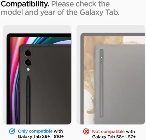 Vista 2 de Spigen Protector de pantalla de vidrio templado [GlasTR EZ FIT] diseñado para Galaxy Tab S9 Plus/Galaxy Tab S10 Plus