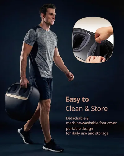 Vista 6 de ibreo - Masajeador de pies Shiatsu 4 en 1 con calor, amasamiento profundo, compresión de aire, vibración, elegible para FSA, apto para neuropatía