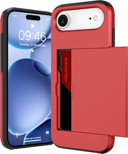 Vista 23 de ZIYE Funda tipo cartera para iPhone 16 Plus con tarjetero, antiarañazos de doble capa con bolsillo oculto, funda a prueba de golpes compatible