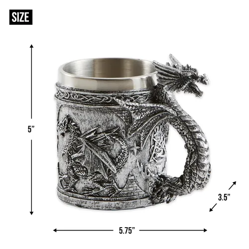 Vista 11 de Furniture Creations SERPENTINE DRAGON, 5.75" x 3.5" x 5", Taza multicolor