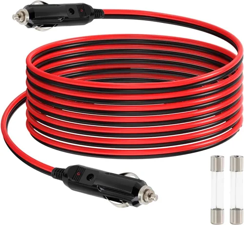 Vista 9 de ELFCULB Male to Male Cigarette Lighter Cable 14AWG 5FT 12V macho a macho