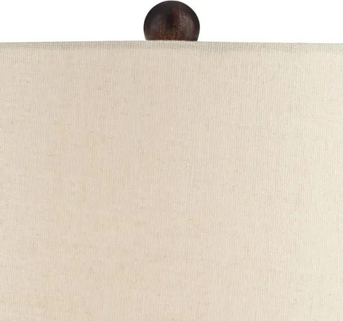 Vista 3 de Murphy - Lámpara de mesa de 23 pulgadas de alto, color rojo, bronce, marrón