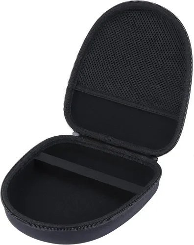 Vista 2 de Lebakort Funda de almacenamiento compatible con auriculares DEWALT resistentes 2 en 1 con banda para el cuello (funda negra)