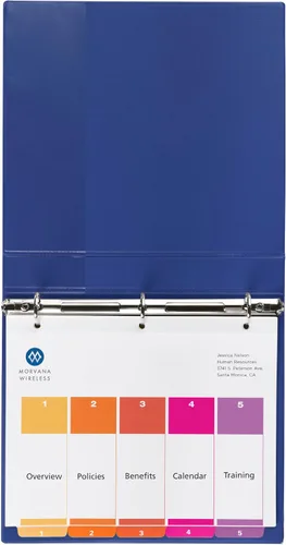 Vista 8 de Avery Ready Index Tabla de contenidos, divisores
