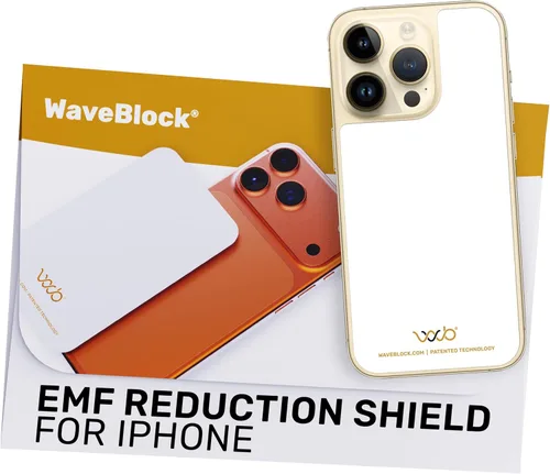Vista 21 de WAVEBLOCK Bloqueador de EMF para Celular - Hecho para iPhone 11 - La única pegatina 5G-Shield patentada, respaldada científicamente y probada