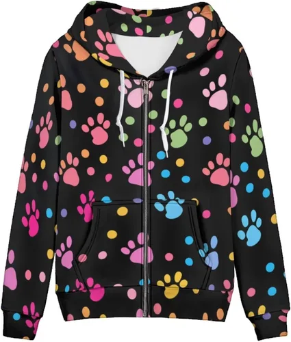 Vista 8 de Showudesigns Sudaderas con capucha y cremallera para mujer XS-5XL Un pollo
