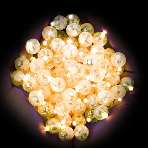 Vista 11 de Decoración de lámparas en bolas para fiestas de boda, luz de larga duración para linterna de papel, luz de flash LED multicolor, 100