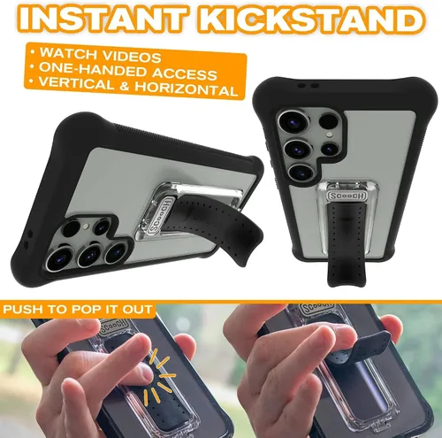 Vista 24 de Scooch Wingman - Funda con función atril para Samsung Galaxy S9 [protección contra caídas de 10 pies] [soporte bidireccional] funda protectora a