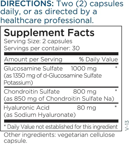 Vista 5 de Metabolic Maintenance Glucosamina condroitina con ácido hialurónico - Suplemento de apoyo articular - Soporte para cartílago, hidratación