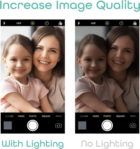 Vista 6 de Aduro Anillo de luz U-Stream con trípode de soporte, anillo de luz para selfie de 10 pulgadas para iPhone con trípode y soporte para teléfono