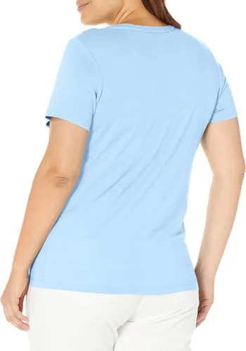 Vista 2 de HUE Women's Sleepwell Basic Short Sleeve V-Neck T-Shirt for Lounging Or Sleeping, Made with Temperature Regulating Technology