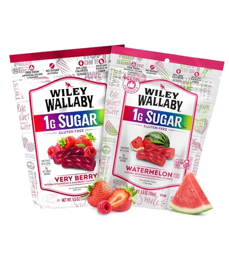 Vista 9 de Wiley Wallaby Dulces de regaliz gourmet de 5.5 onzas de sabor australiano suave y masticable, sin gluten, sabor australiano (5.5 onzas