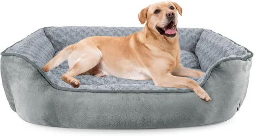 Vista 14 de JOEJOY - Cama rectangular para perros grandes, medianos y pequeños - Cama de sofá ortopédica lavable, suave y transpirable para cachorros