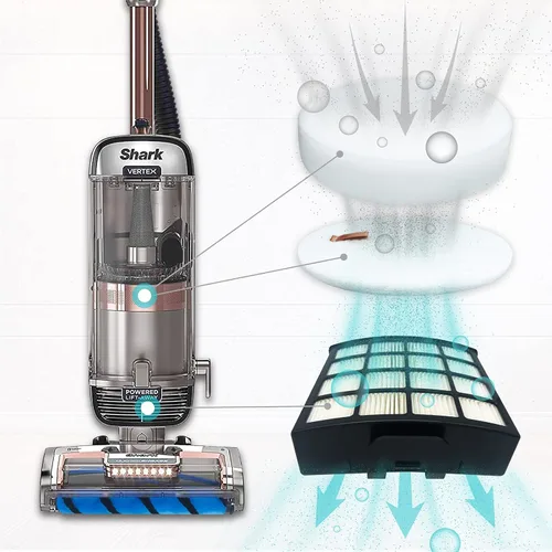 Vista 2 de Leemone AZ2002 - Accesorios de repuesto para aspiradora vertical Shark AZ2002 AZ2000 AZ2000 AZ2000W Vertex DuoClean PowerFin, 2 filtros postmotores