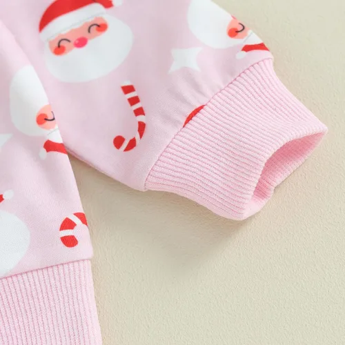 Vista 5 de BemeyourBBs Conjunto de 2 piezas de sudadera de manga larga con estampado lindo para bebé recién nacido de 0-3T