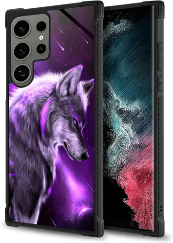 Vista 8 de Funda compatible con Samsung Galaxy S24 Ultra, Alien Night Back+Soft Silicone Acrylic TPU Design Shock Fall Prevention Funda protectora para Samsung