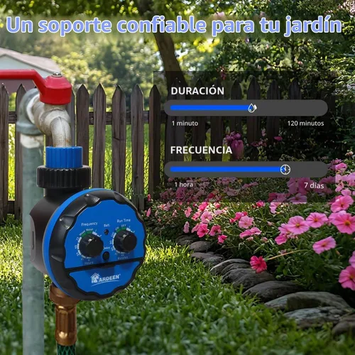 Vista 4 de Temporizador digital de agua, control de doble dial, funciona con Temporizador de 1 salida