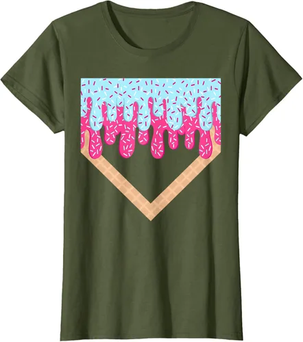 Vista 82 de Baseball Drip Boys Home Plate Ice Cream Sport Players & Fans Camiseta