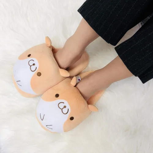 Vista 6 de Nayothecorgi Pantuflas Corgi suaves - Talla única, Naranja